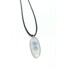 SiHako Unutma Çiçeği Oval Epoksi Kolye