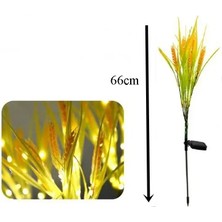 Gaman RC-2303 2 Adet Dekoratif Bağ Bahçe Balkon Dış Mekan Solar Güneş Enerjili Yapay Buğday Başağı Çiçek