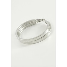 SiHako Ezme Noktalı Halka Küpe 5 cm