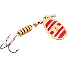 Alabalık Turna Döner Olta Kaşık - Ilba Zebra 21214 - Altın/kırmızı - No:4