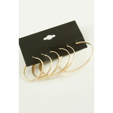 SiHako Noktalı Metal Halka Küpe 6 Adet