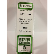 Evergreen 127 0,50*4,00*355 mm Köşeli Çubuk-10 Adet -Beyaz