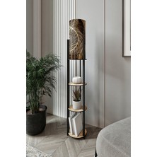 Allians Yuvarlak Renkli Raflı Modern Lambader, Şık ve Estetik Tasarım