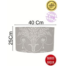 Allians Bej Vintage Ashley Desenli Lambader Başlığı, Şık ve Modern Tasarım