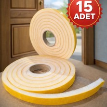 Nistabolje 15 Adet Yapışkanlı Kapı Bandı Isı Yalıtım Süngeri(2,5 mt x 15)