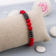 SiHako Mercan-Hematit Doğaltaş Bileklik