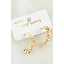 SiHako Yarım Halka Metal Küpe