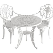 Ivf Beyaz Yuvarlak Masa + 2'li Isparta Sandalye