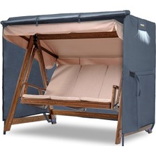 Storemax Uslucanmarketplace Haegs Bahçe Salıncak Koruma Örtüsü Üç Kişilik Tenteli Hamak Bahçe Salıncağı Koruma Kılıfı Su Geçirmez Branda Dayanıklı 210X125X170CM Gri