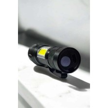 Zero Land Hnrlishp Şarjlı Metal Zoomlu El Feneri Işıldak LED Işık Taşınabilir El Lambası