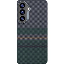 Galaxy S26 Uyumlu Kılıf M-Safe Şarj Özellikli Karbon Fiber Benks Aurora Armorair Kevlar Kapak Yeşil