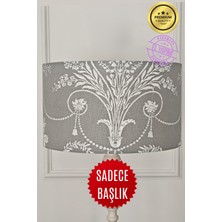 Allians Koyu Gri Vintage Ashley Desenli Lambader Başlığı, Şık ve Modern Tasarım