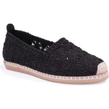 Dagoster DZA07-115526380 Siyah Triko Günlük Espadril Kadın Ayakkabı