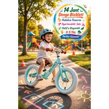 Toyfest Balance 14 Jant Denge Bisikleti Pedalsız Hafif Çocuk Bisikleti 3-5 Yaş Ayarlanabilir Sele