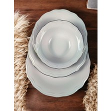 Kütahya Home Luxury Yemek Takımı 24 Parça Gerçek Gümüş Lüks Modern