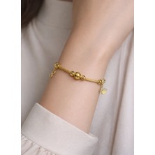 14 Ayar Altın Sonsuzluk Taç Dorikalı Bileklik Künye