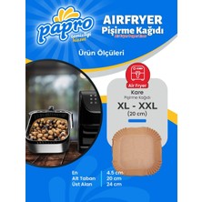 Storemax Uslucanmarketplace Airfryer Pişirme Kağıdı, Fritöz Yağlı Kağıdı, Yanmaz Kağıt Xxl Uyumlu 50 Adet (Kare) (1, Kare Büyük Boy 20X20)