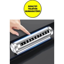 Toyfest Alüminyum Kasa Gri Renk Çevirmeli Araç Içi Telefon Numaratörü Park Oto Numaratörü