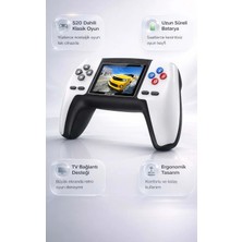 FaroxTech 520 Dahili Oyunlu Retro Taşınabilir Oyun Konsolu - Tv Bağlantılı Nostaljik El Atarisi - Game Pad