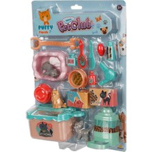 Toyfest Mini Kediler Bakım Seti Aksesuarlı 18 Parçalı - Model 1