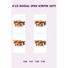 Ocean 4'lü Doğal Ipek Takma Kirpik Seti (716-717-718-719) – Hafif, Doğal Görünüm, Tekrar Kullanılabilir 3D Mink Kirpik