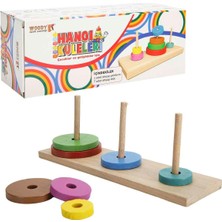 Storemax Uslucanmarketplace Sunman Tahta Geçmeli Oyun Hanoi Kuleleri