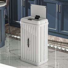 Storemax Uslucanmarketplace Deconox 50 Lt Sensörlü Çöp Kovası, Portatif Katlanabilir, Büyük Boy Premium (62X36X26CM), Otomatik Dokunmatik Hareket Sensörlü Akıllı Mutfak Banyo Ofis Çöp Kutusu (Beyaz)