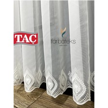 Farbateks Damla Işlemeli Ütü Istemeyen Kırışmaz 2kat Pileli Tül Perde