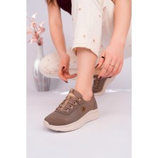 Akgün Terlik Kadın Vizon Memory Foam Clima Comfort Spor Ayakkabı