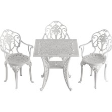 IVF BEYAZ KARE MASA + 3'LÜ ISPARTA SANDALYE TAKIMI