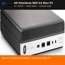 Yenilenmiş Hp Elitedesk 800 G3 Mini Pc I5-7500T 8gb Ddr4 2400MHZ Ram 120GB SSD Wifi Bluetooth Windows 10 Kurulu Garantili