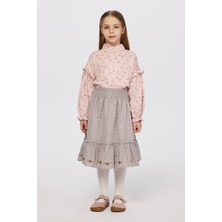 Panço Kız Çocuk Kahve Etek