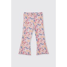 Panço Kız Bebek Lastikli Bol Paça Pembe Tayt