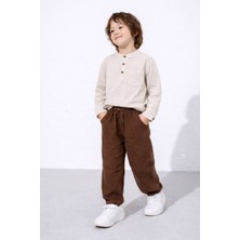 Jolly Kids Erkek Çocuk Müslin Kumaş Düğmeli Yaka Bayramlık Takım