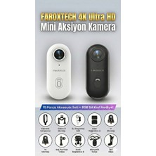 FaroxTech 4K Ultra HD Spor & Aksiyon Kamerası - Su Geçirmez, Wifi Destekli Geniş Açılı Lens