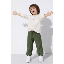 Jolly Kids Erkek Çocuk Müslin Kumaş Düğmeli Yaka Bayramlık Takım