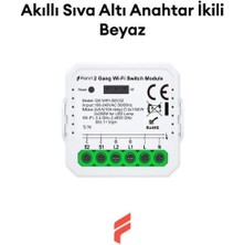 Fonri Wifi Akıllı Sıva Altı Çiftli Kontrol Rölesi QS-WIFI-SEC02