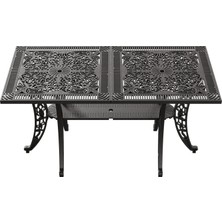 Ivf 6 Kişilik Dikdörtgen Masa Siyah