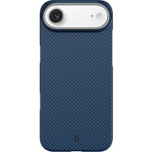 iPhone 17 Air Uyumlu Kılıf M-Safe Şarj Özellikli Wiwu DCC-208 Aramid Armor Kapak Mavi