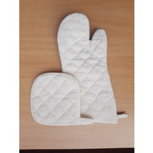 Bir Sürü Eşya Pak Market Büyük Boy Yanmaz Fırın Eldiveni ve Tutacak Isıya Dayanıklı Fırın Eldiveni ve Tutma Bezi