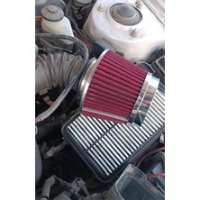 Carlone Toyota Corolla AE101 Efsane Kasa Açık Hava Filtresi Krom Başlı Kırmızı