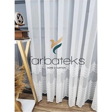 Farbateks Alt Dalga Düz Sade Modern Tül Perde 2kat Pileli Tül Perde