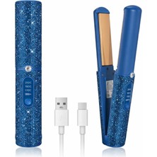 Özbience Mavi Kablosuz Titanyum Saç Düzleştirici ve Bukle Yapıcı, 3 Isı Seviyesi