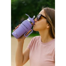 Toyfest Sızdırmaz Çelik Dodge Matara 900 ml Pipetli Saplı Termos Su Şişesi Geniş Renk Seçenekli