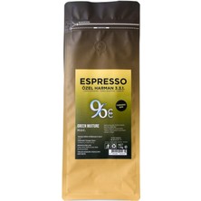 96 CC Espresso Özel Harman 1 Kg. Yumuşak Içim Espresso Çekirdek Kahve 1000 Gr.