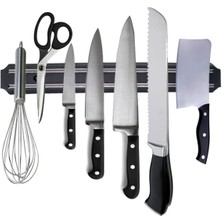 Toyfest 2 Adet Mıknatıslı Paslanmaz Duvar Bıçak Askısı Standı 33 cm Aparat