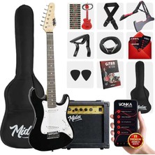 Midex CEG-36BK Amfili Full 3/4 36 İnç Elektro Gitar Seti White Black