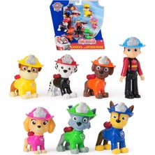 Toyfest Paw Patrol Fire Rescue 7’li Figür Seti Ryder+Chase+Marshall+Skye+Rubble+Rocky+Zuma
