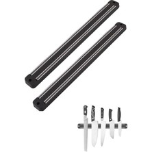 Toyfest 2 Adet Mıknatıslı Paslanmaz Duvar Bıçak Asma Askısı Standı 55 cm Düzenleyici Aparatı