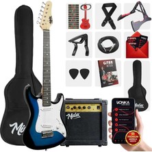Midex CEG-36BL Amfili Full 3/4 36 İnç Elektro Gitar Seti Blue